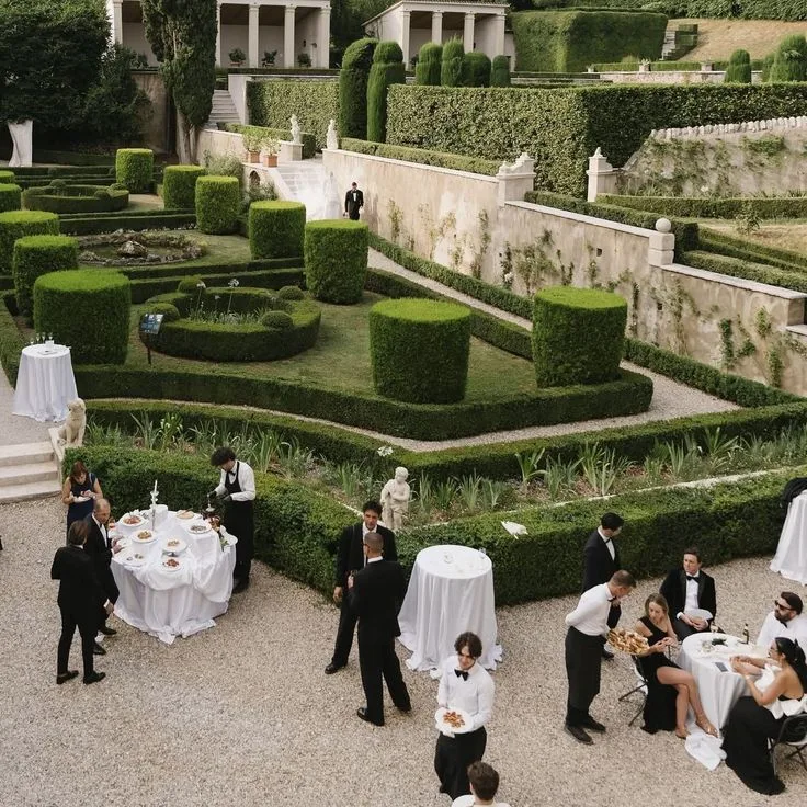 Garden cocktail reception